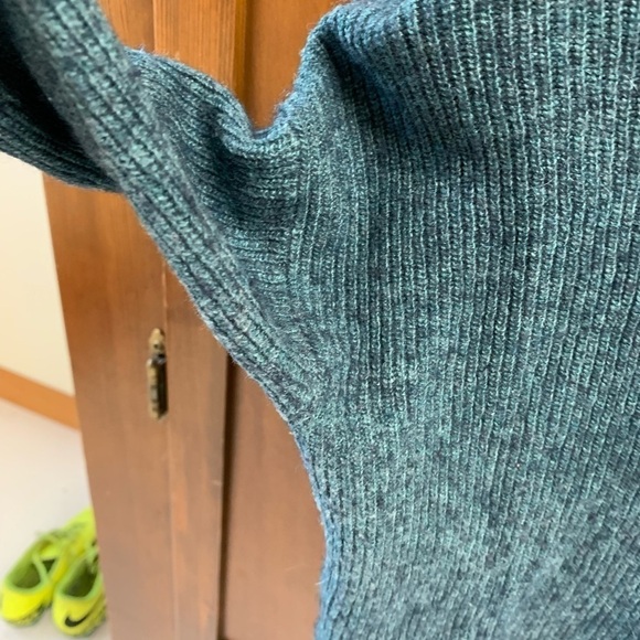 MADEWELL cowl neck knit sweater MED no material tag high low hem side slit 19pit - Picture 5 of 8